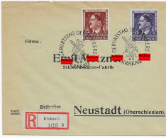 Einschreiben VfS Krakau 3 Nach Neustadt. Sonderstempel Krakau, Portogerecht - Occupation 1938-45