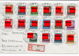 Einschreiben Metz 1940 Nach Rudolstadt - Besetzungen 1938-45