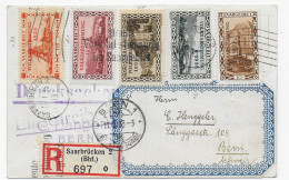 Ansichtskarte Einschreiben Saarbrücken Nach Bern, 1935 - Lettres & Documents