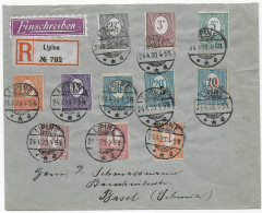 Einschreiben Lipine, 1920 Nach Basel, MiNr. 1-9 Und 10-11 - Silésie