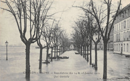 71-CHALON SUR SAONE-INONDATION 1910-QUAI GAMBETTA-N 6010-B/0055 - Chalon Sur Saone