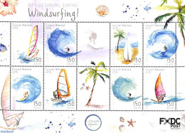 Dutch Caribbean 2018 Bonaire, Windsurfing 8v M/s, Mint NH, Sport - Transport - Various - Sailing - Ships And Boats - T.. - Voile