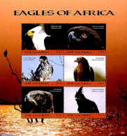 Gambia 2018 Eagles Of Africa 6v M/s, Mint NH, Nature - Birds - Birds Of Prey - Gambie (...-1964)