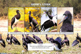 Gambia 2019 Abdim's Stork 4v M/s, Mint NH, Nature - Birds - Gambie (...-1964)