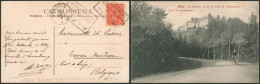 Gd Du Luxembourg - 10C Rouge Sur CP Vue Obl Ambulant "Schimpach-Kautenbach" (1907) > Tavier (Nandrin, Belgique) - 1906 William IV