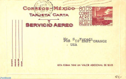 Mexico 1973 Airmail Cardletter 80c To USA, Used Postal Stationary - Mexico