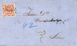 Peru 1862 Folding Cover From Cajamarca To Lima, Postal History - Autres & Non Classés