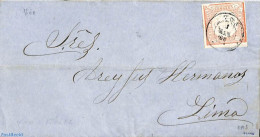 Peru 1866 Folding Letter From YCA To Lima, Postal History - Autres & Non Classés