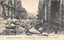 18-BOURGES-INCENDIE 1928-EBOULEMENT DANS LA RUE MOYENNE-N 6010-F/0061 - Bourges