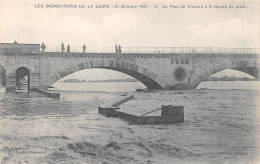18-VIERZON-INONDATIONS DE LA LOIRE 1907-LE PONT-N 6010-F/0005 - Vierzon