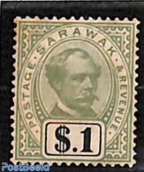 Malaysia 1897 1$, Sarawak, Stamp Out Of Set, Unused (hinged) - Andere & Zonder Classificatie