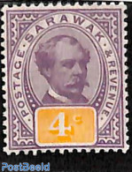 Malaysia 1888 4c, Sarawak, Stamp Out Of Set, Unused (hinged) - Autres & Non Classés