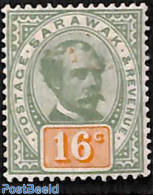 Malaysia 1897 16c, Sarawak, Stamp Out Of Set, Unused (hinged) - Andere & Zonder Classificatie