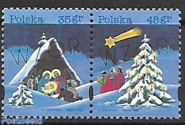 Poland 1995 Overprint WZOR, Mint NH, Religion - Christmas - Unused Stamps