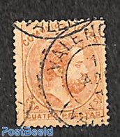 Spain 1872 4pta, Used, Used Stamps - Used Stamps