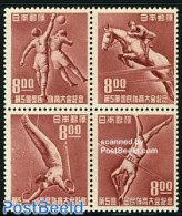 Japan 1950 Nagoya Sport Meeting 4v [+], Unused (hinged), Nature - Sport - Horses - Athletics - Football - Sport (other.. - Ongebruikt