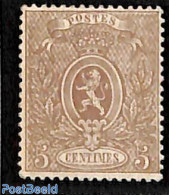 Belgium 1866 5c, Brown, Coat Of Arms, Unused (hinged) - Neufs