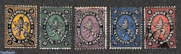 Bulgaria 1879 Definitives 5v, Used, Used Stamps - Gebruikt