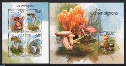 Togo 2014 Mushrooms 2 S/s, Mint NH, Nature - Mushrooms - Paddestoelen