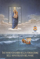 Vatican 2020 Apostolate Of The Sea S/s, Mint NH, Transport - Ships And Boats - Art - Paintings - Ongebruikt