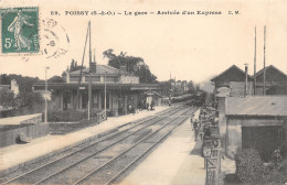 78-POISSY-LA GARE-ARRIVEE D UN EXPRESS-N 6010-F/0329 - Poissy