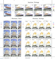 Ireland 1999 Maritime Heritage 4 M/s (=16 Sets), Mint NH, Transport - Ships And Boats - Ongebruikt