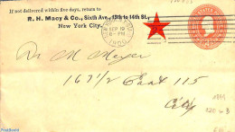United States Of America 1900 Envelope 2c, R.H. Macy & Co., Used Postal Stationary - Covers & Documents