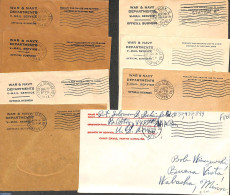 United States Of America 1945 Lot With 8 Army Mail Covers, Used Postal Stationary - Lettres & Documents