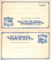 Hawaii 1889 Reply Paid Postcard 2/2c, Unused Postal Stationary - Hawaii