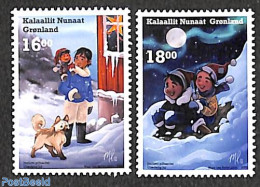 Greenland 2020 Christmas 2v, Mint NH, Nature - Religion - Dogs - Christmas - Ungebraucht