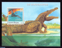 Guinea Bissau 2003 Prehistoric Crocodile S/s, Mint NH, Nature - Prehistoric Animals - Préhistoriques