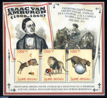 Guinea Bissau 2011 Isaac Van Amburgh M/s, Mint NH, Nature - Performance Art - Animals (others & Mixed) - Cat Family - .. - Circus