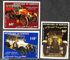 Djibouti 1983 Automobiles 3v, Imperforated, Mint NH, Transport - Automobiles - Auto's