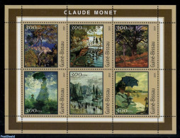 Guinea Bissau 2001 Claude Monet 6v M/s, Mint NH, Art - Modern Art (1850-present) - Paintings - Guinea-Bissau