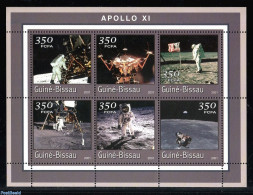 Guinea Bissau 2001 Apollo 11 Moonlanding 6v M/s, Mint NH, History - Transport - History - Space Exploration - Guinée-Bissau