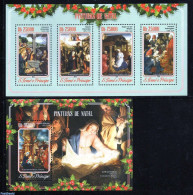 Sao Tome/Principe 2014 Christmas 2 S/s, Mint NH, Religion - Various - Christmas - Art - Paintings - Noël