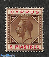 Cyprus 1921 9 Pia, Stamp Out Of Set, Unused (hinged) - Neufs