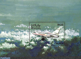 Maldives 1998 Dassault Falcon S/s, Mint NH, Transport - Aircraft & Aviation - Avions
