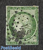 France 1849 15c Green, Used, Used Stamps - Oblitérés
