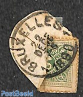 Belgium 1870 Divided Postage Due Stamp On Piece Of Paper, Used Stamps - Autres & Non Classés