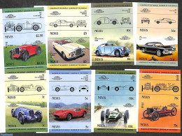 Nevis 1985 Automobiles 4x2v [:], Imperforated, Mint NH, Transport - Automobiles - Autos