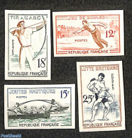 France 1958 Tradional Sports 4v, Imperforated, Mint NH, Sport - Sport (other And Mixed) - Ongebruikt
