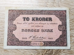 Norway 2 Kroner 1922 - Norvège