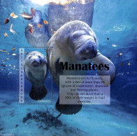 Antigua & Barbuda 2020 Manatees S/s, Mint NH, Nature - Sea Mammals - Antigua Et Barbuda (1981-...)