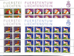 Liechtenstein 1975 European Architectural Monuments 4 M/s, Mint NH, History - Europa Hang-on Issues - Ungebraucht