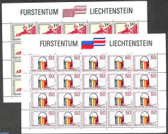 Liechtenstein 1988 Education 2 M/s, Mint NH, History - Science - Various - Europa Hang-on Issues - Education - Joint I.. - Unused Stamps