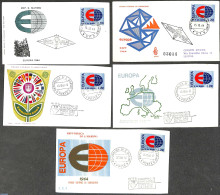 San Marino 1964 Europa, 5 Diff. FDC's, First Day Cover - Covers & Documents