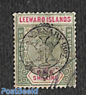 Leeward Islands 1897 1sh, Victoria Jubilee, Used, Used Stamps - Leeward  Islands