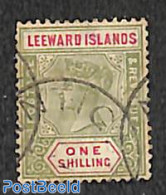 Leeward Islands 1890 1sh, Used (Antigua), Used Stamps - Leeward  Islands