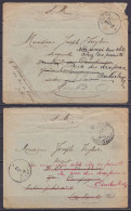 Lot De 5 LSC (sans Contenu) En Franchise Pour Soldat Belge 1919 - 5 Lettres Réexpédiées - Voir Scans - Armée Belge